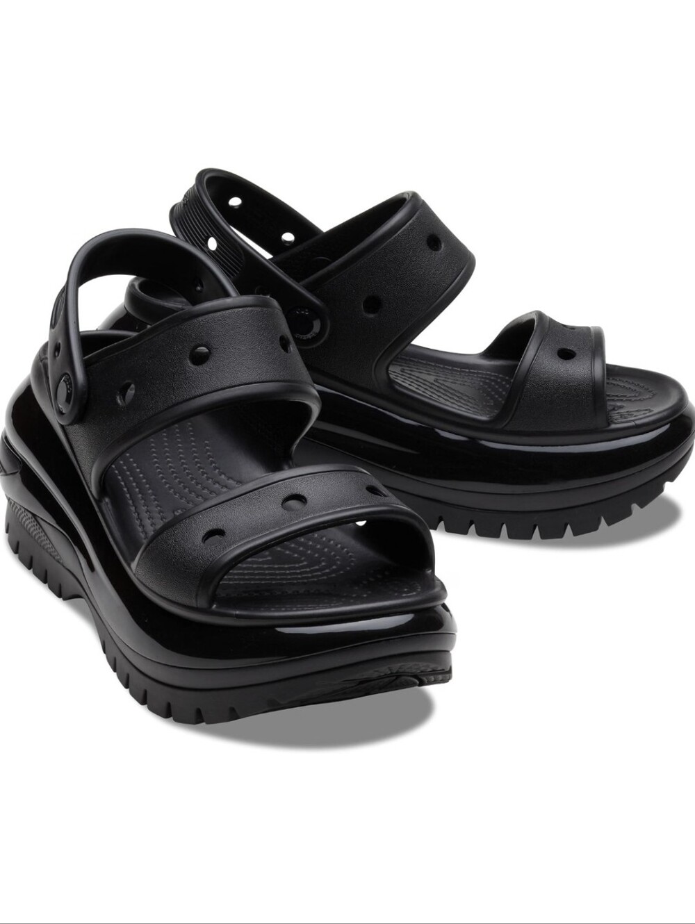 Crocs Classic Mega Crush Platform Sandals – Black – Women’s 7